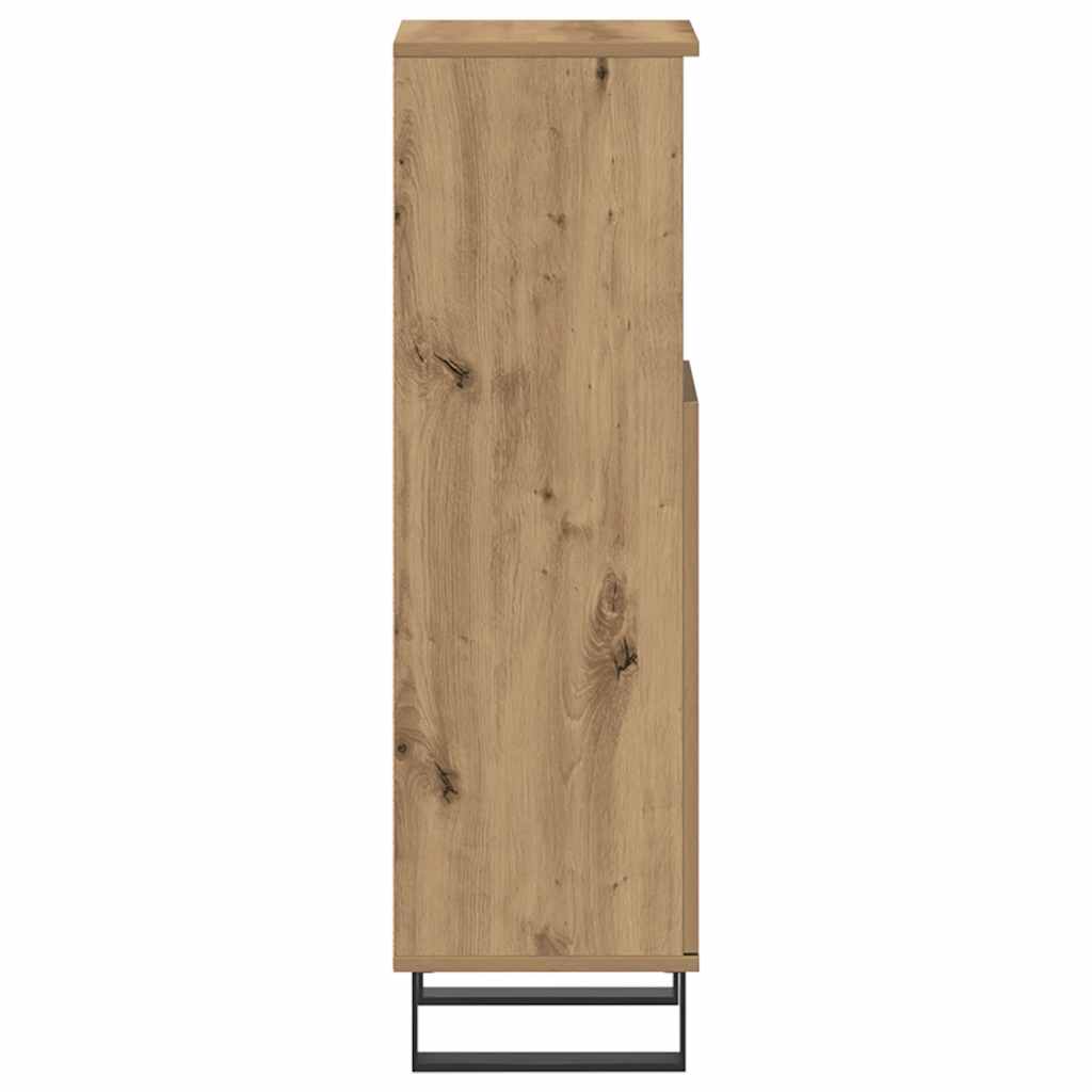 Armario de baño madera de ingeniería roble artisan 30x30x100 cm