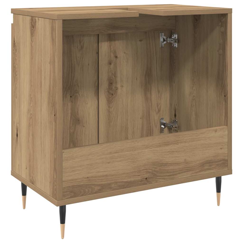 Armario de baño madera de ingeniería roble artisan 58x33x60 cm