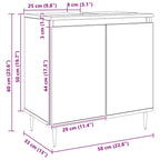 Armario de baño madera de ingeniería roble artisan 58x33x60 cm