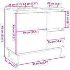 Armario de baño madera de ingeniería envejecida 65x33x60 cm