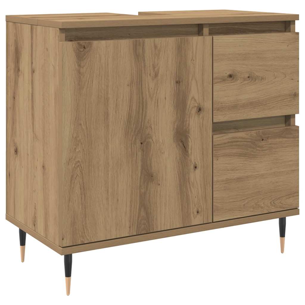 Armario de baño madera de ingeniería roble artisan 65x33x60 cm