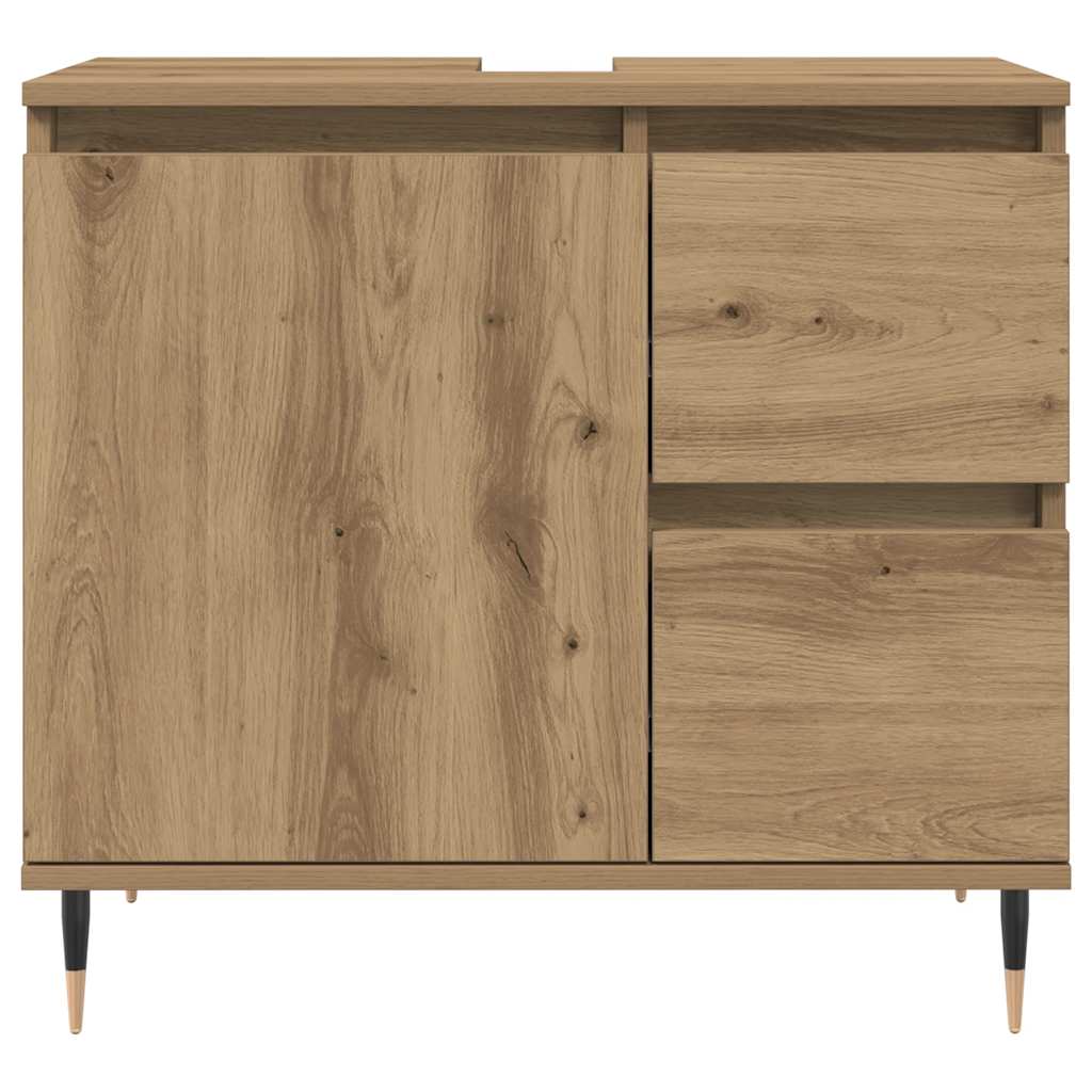 Armario de baño madera de ingeniería roble artisan 65x33x60 cm
