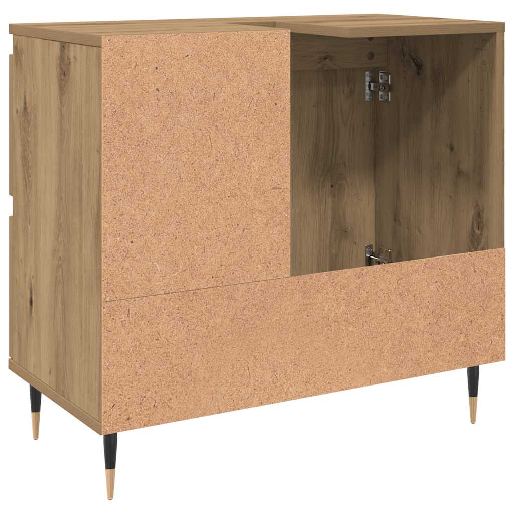 Armario de baño madera de ingeniería roble artisan 65x33x60 cm