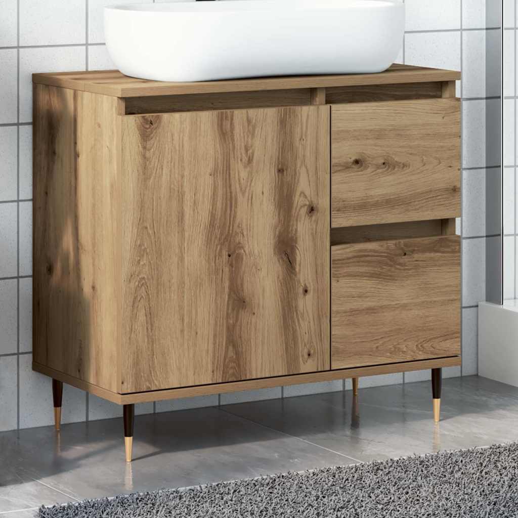 Armario de baño madera de ingeniería roble artisan 65x33x60 cm