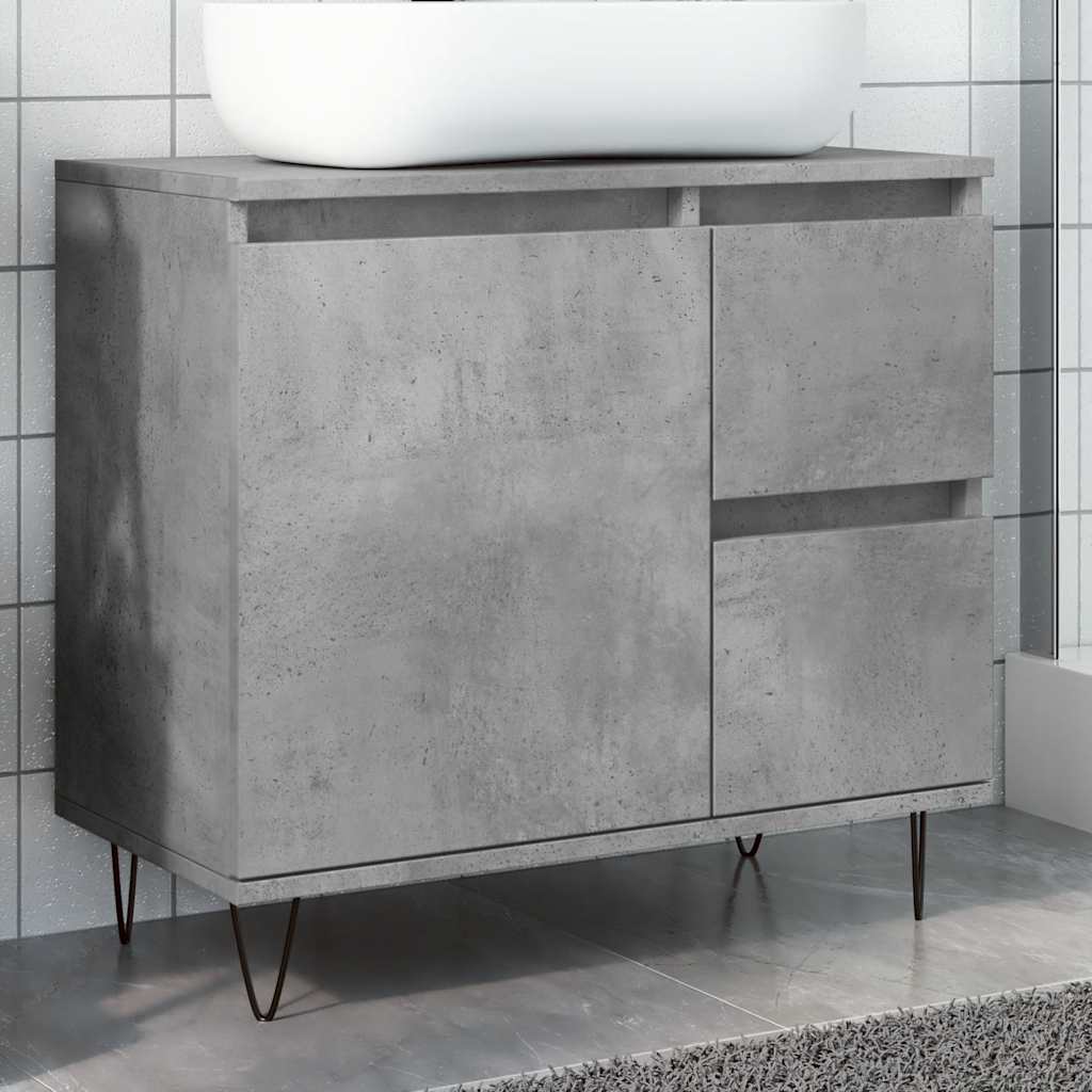 Mueble de lavabo madera ingeniería envejecida 90x38,5x46 cm