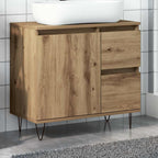 Mueble de lavabo madera de ingeniería envejecida 80x38,5x46 cm