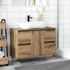 Mueble de baño madera de ingeniería roble artisan 80x33x60 cm