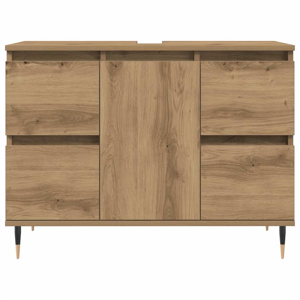 Mueble de baño madera de ingeniería roble artisan 80x33x60 cm