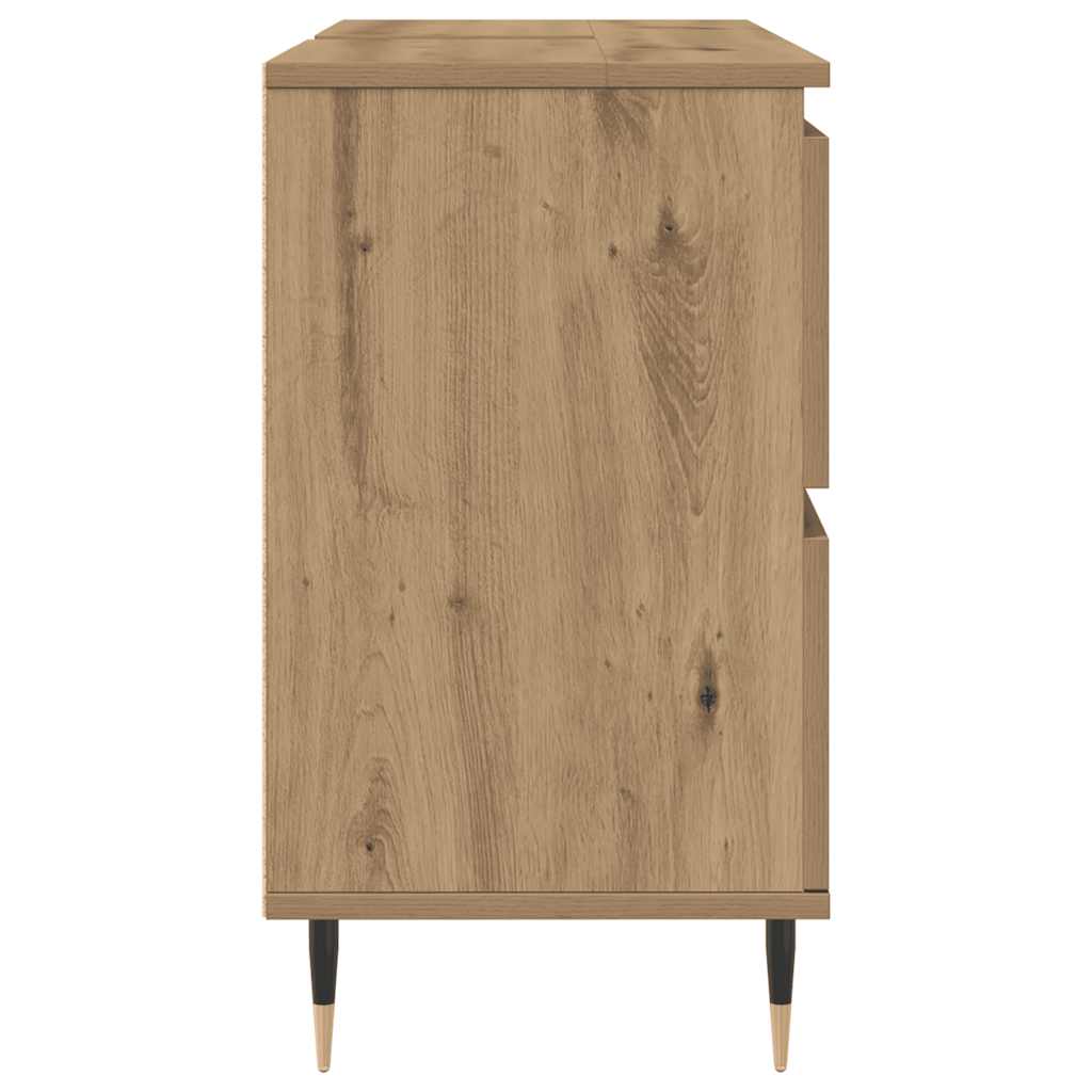 Mueble de baño madera de ingeniería roble artisan 80x33x60 cm
