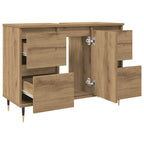 Mueble de baño madera de ingeniería roble artisan 80x33x60 cm