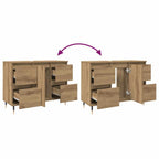 Mueble de baño madera de ingeniería roble artisan 80x33x60 cm