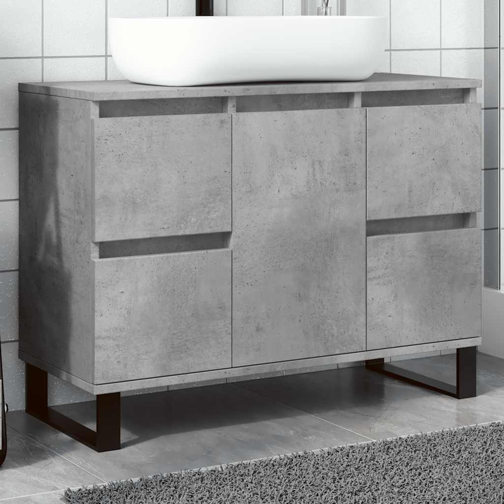 Mueble de lavabo madera de ingeniería envejecida 80x38,5x46 cm