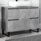 Mueble de lavabo madera de ingeniería envejecida 80x38,5x46 cm