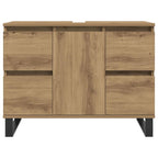 Mueble de lavabo madera de ingeniería roble artisan 80x33x60 cm