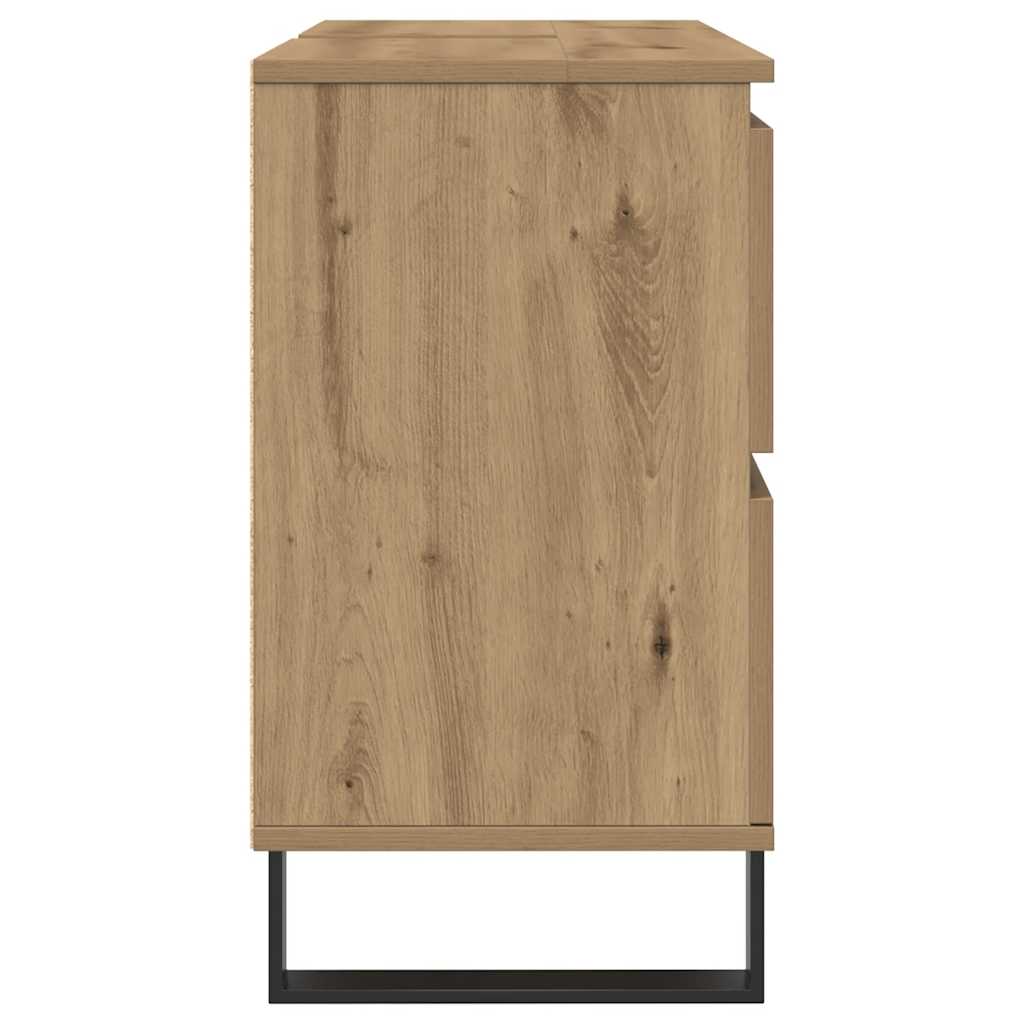 Mueble de lavabo madera de ingeniería roble artisan 80x33x60 cm
