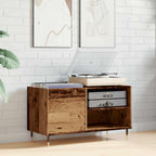 Mueble para discos madera ingeniería envejecida 84,5x38x48 cm