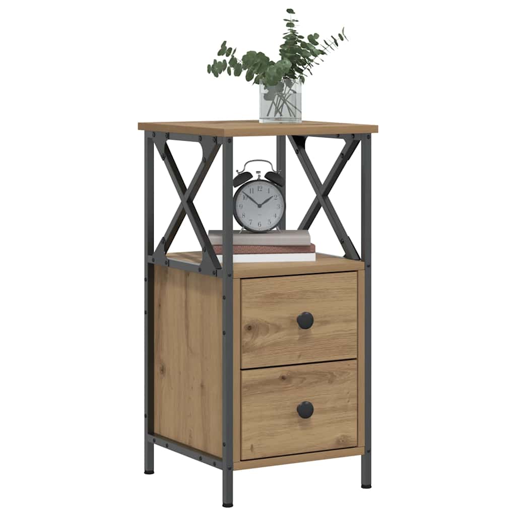 Mesitas de noche con puertas de vidrio 2 uds blanco 35x37x42 cm