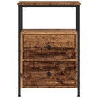 Mesitas de noche 2 uds madera envejecida 34x35,5x50 cm
