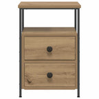 Mesitas de noche 2 uds madera roble artisan 34x35,5x50 cm