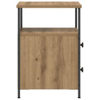 Mesitas de noche 2 uds madera roble artisan 34x35,5x50 cm