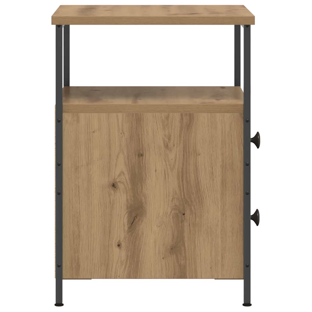 Mesitas de noche 2 uds madera roble artisan 34x35,5x50 cm