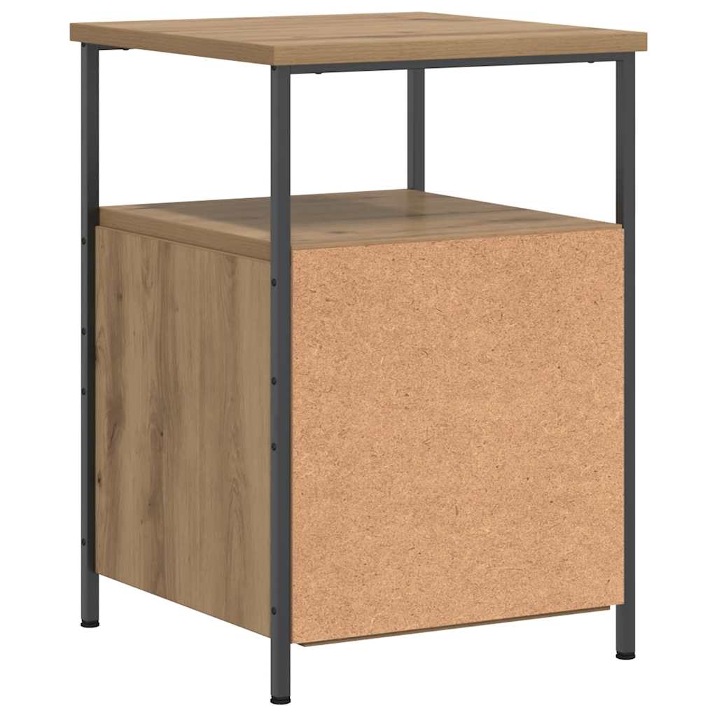 Mesitas de noche 2 uds madera roble artisan 34x35,5x50 cm