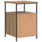 Mesitas de noche 2 uds madera roble artisan 34x35,5x50 cm