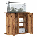 Soporte para acuario madera ingeniería envejecida 81x36x73 cm
