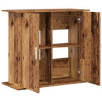 Soporte para acuario madera ingeniería envejecida 81x36x73 cm