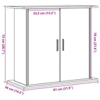 Soporte para acuario madera ingeniería envejecida 81x36x73 cm