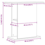 Soporte para acuario de madera vieja 36x75x72,5 cm Madera de ingeniería