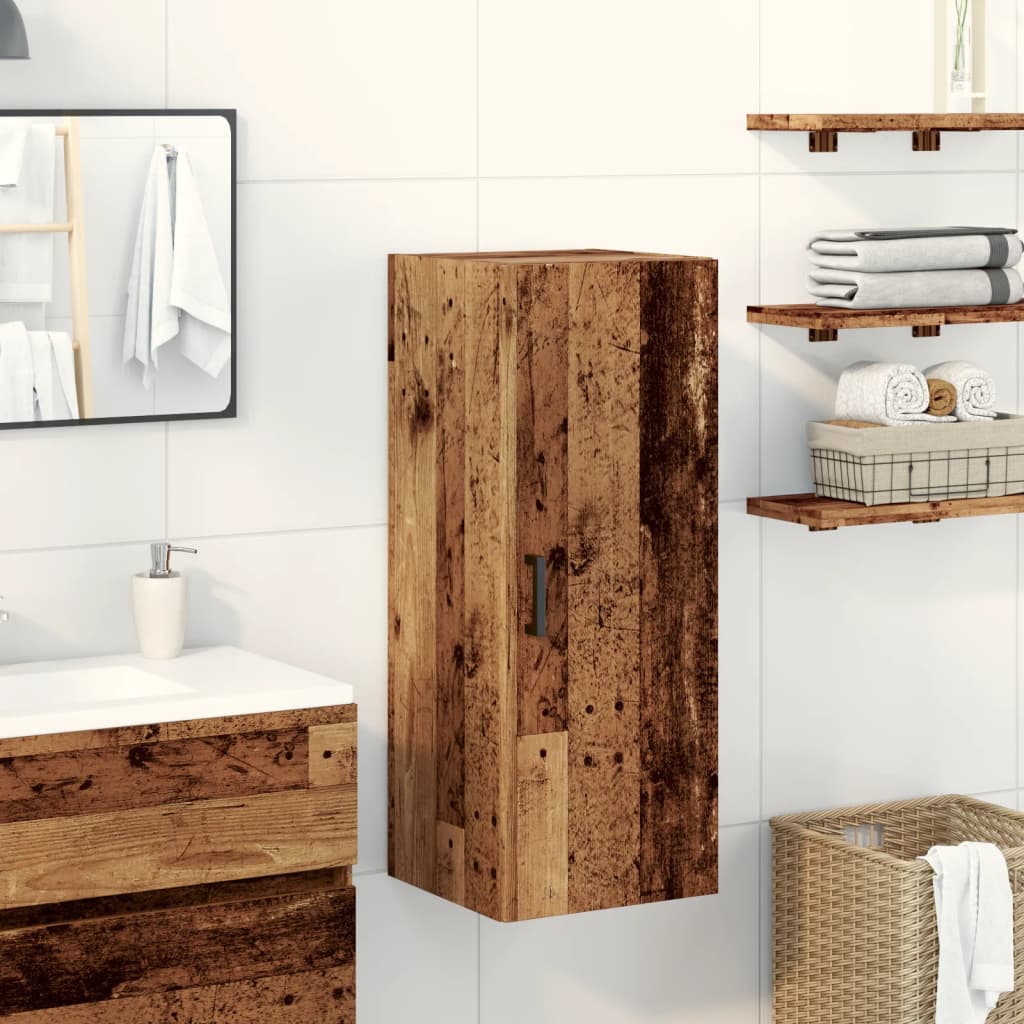 Concrete gray wall cabinet 34.5x34x90 cm