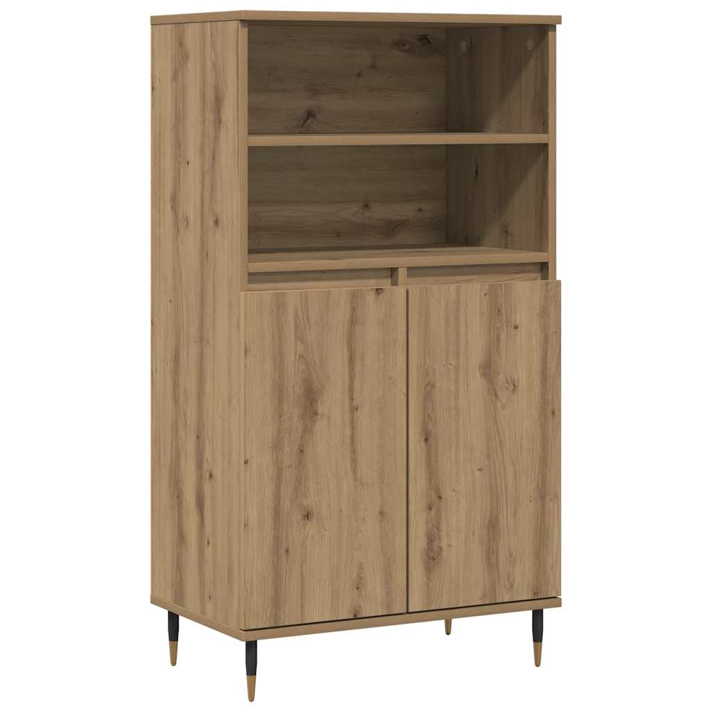 Aparador alto madera ingeniería roble artisian 60x36x110 cm
