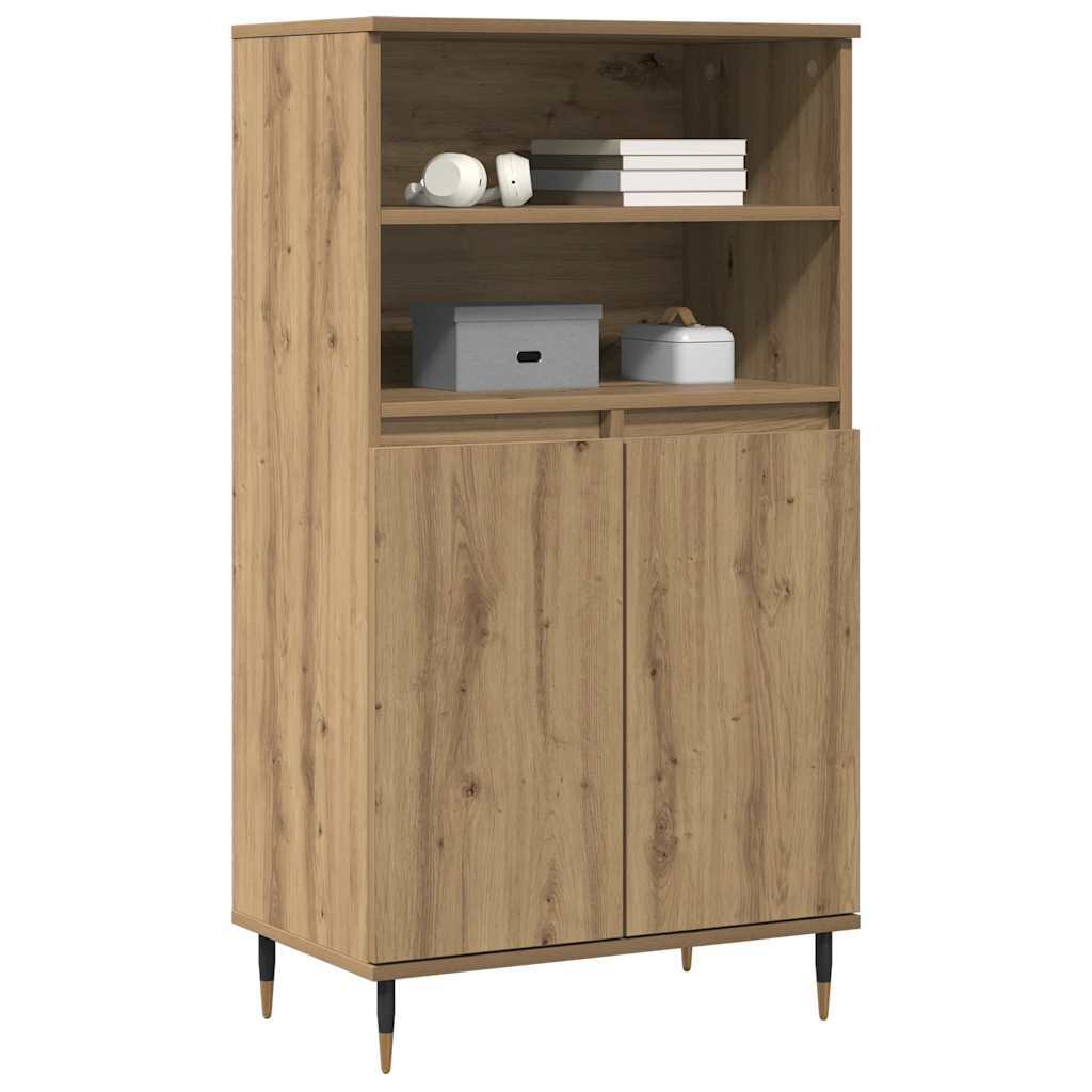 Aparador alto madera ingeniería roble artisian 60x36x110 cm