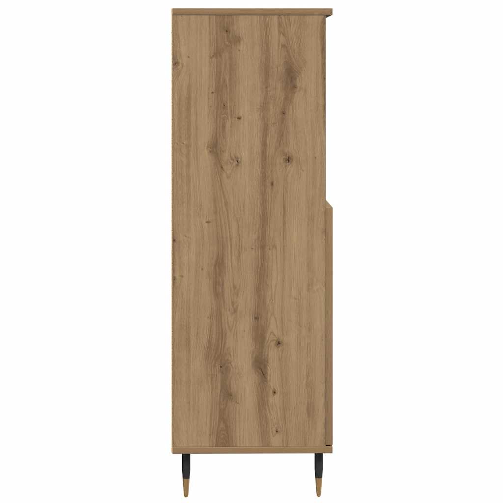 Aparador alto madera ingeniería roble artisian 60x36x110 cm