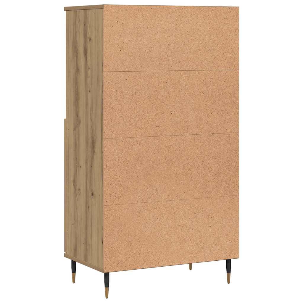 Aparador alto madera ingeniería roble artisian 60x36x110 cm