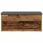 Banco almacenaje madera de ingeniería madera vieja 102x42x45 cm