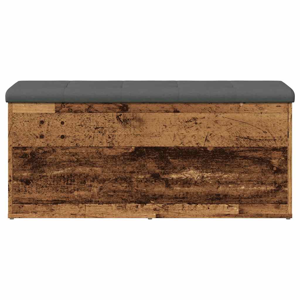 Banco almacenaje madera de ingeniería madera vieja 102x42x45 cm