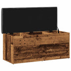 Banco almacenaje madera de ingeniería madera vieja 102x42x45 cm