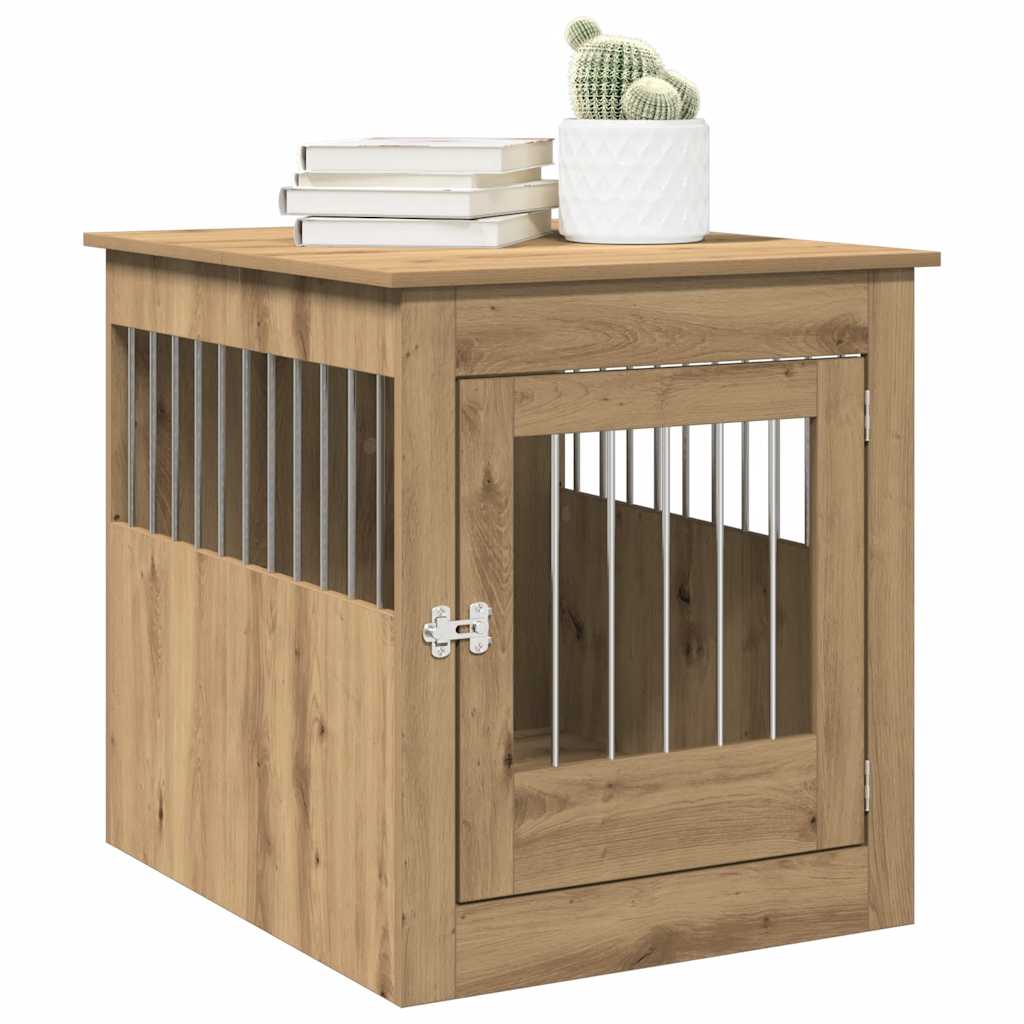 Jaula para perros mueble madera contrachapada roble artesanal