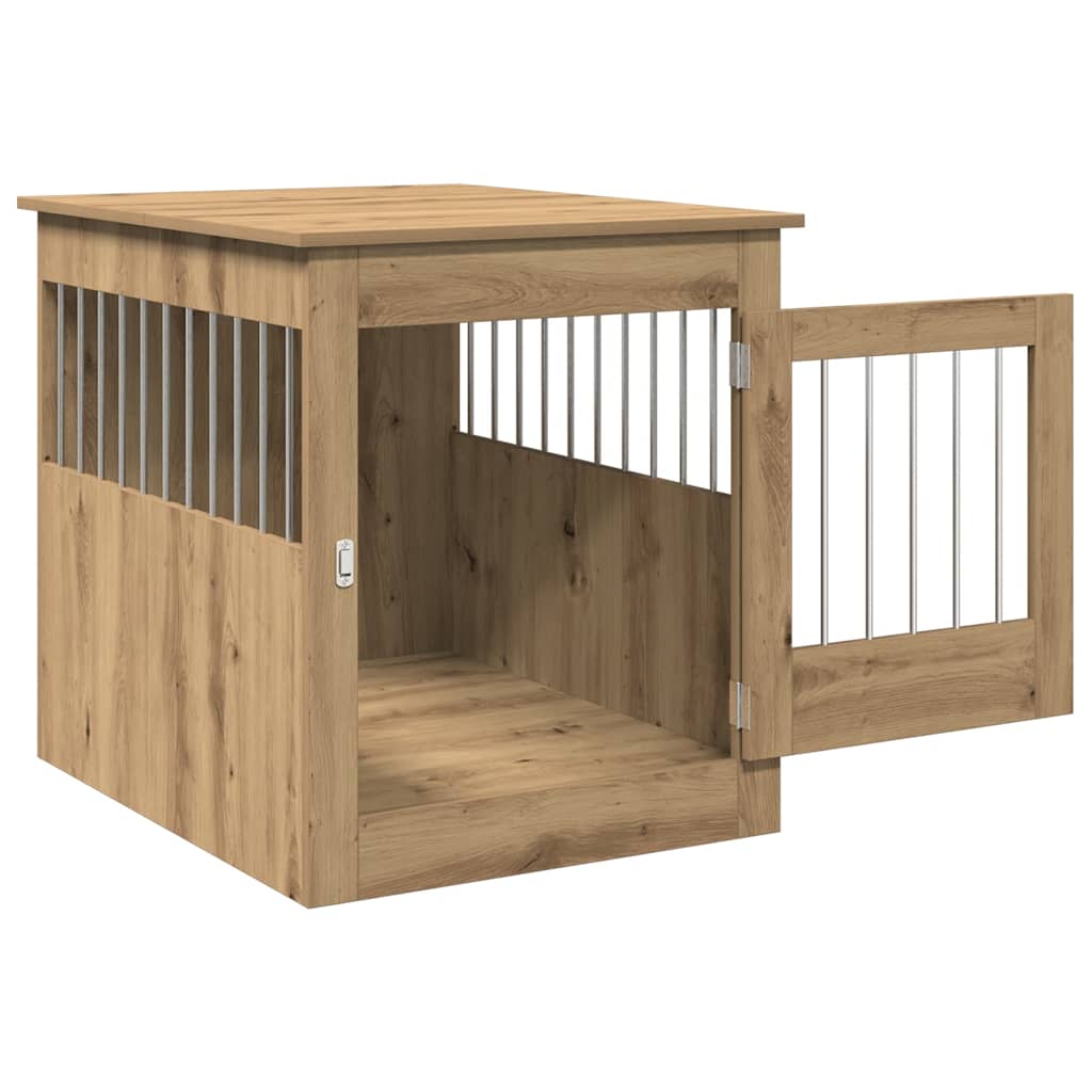 Jaula para perros mueble madera contrachapada roble artesanal