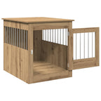 Jaula para perros mueble madera contrachapada roble artesanal