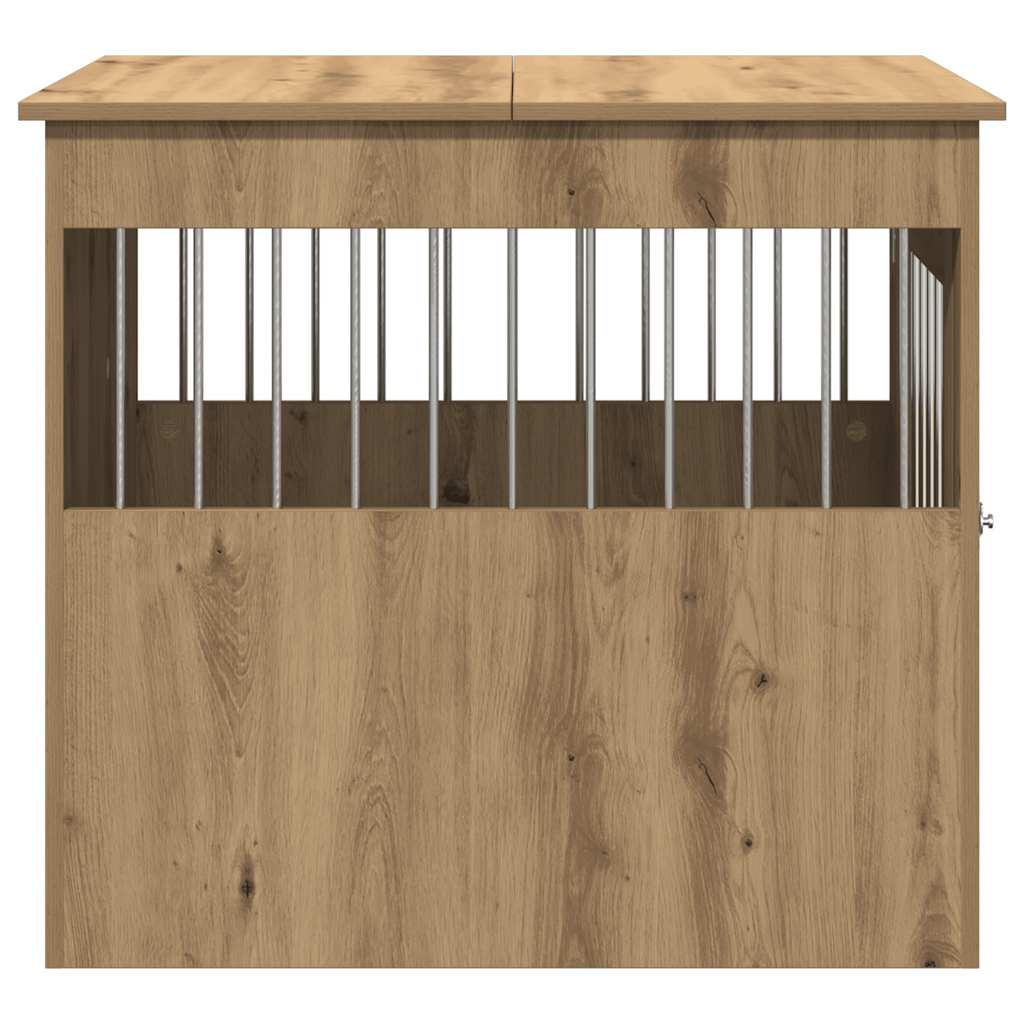 Jaula para perros mueble madera contrachapada roble artesanal