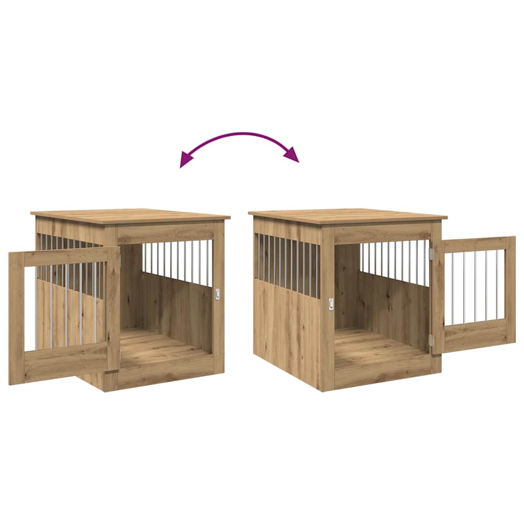 Jaula para perros mueble madera contrachapada roble artesanal