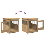Jaula para perros mueble madera contrachapada roble artesanal