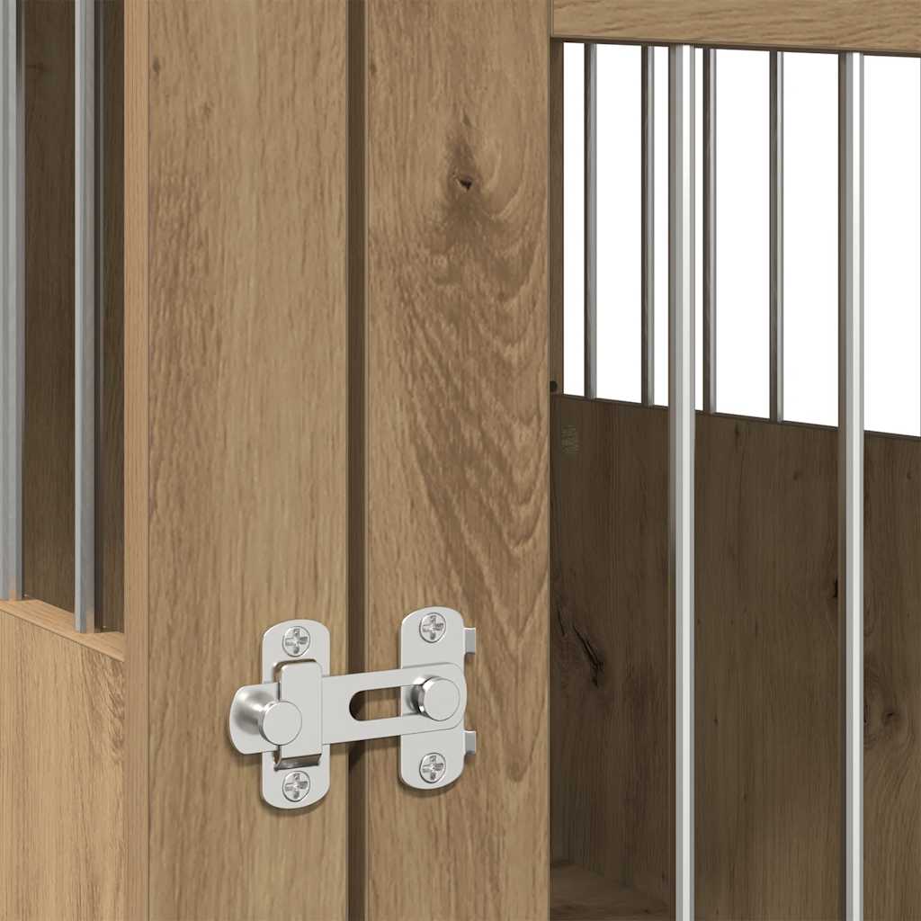 Jaula para perros mueble madera contrachapada roble artesanal