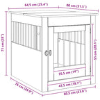 Jaula para perros mueble madera contrachapada roble artesanal