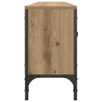 Mueble TV cajón madera ingeniería roble artesanal 200x25x44 cm