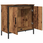 Armario de lavabo baño madera ingeniería envejecida 60x30x60 cm