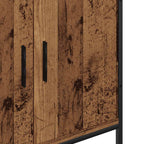 Armario de lavabo baño madera ingeniería envejecida 60x30x60 cm
